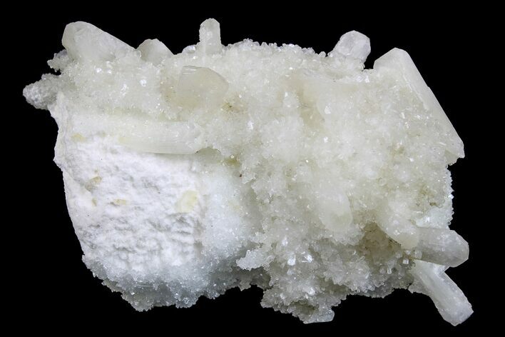 Stilbite and Apophyllite Crystals on Mordenite - India #168738